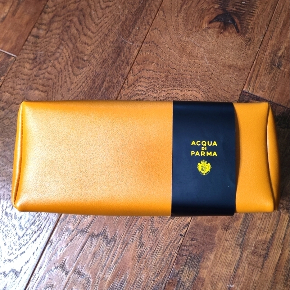 Acqua di Parma Airline Travel Toiletry Bag Tan Vegan Leather - Missing Lip Balm